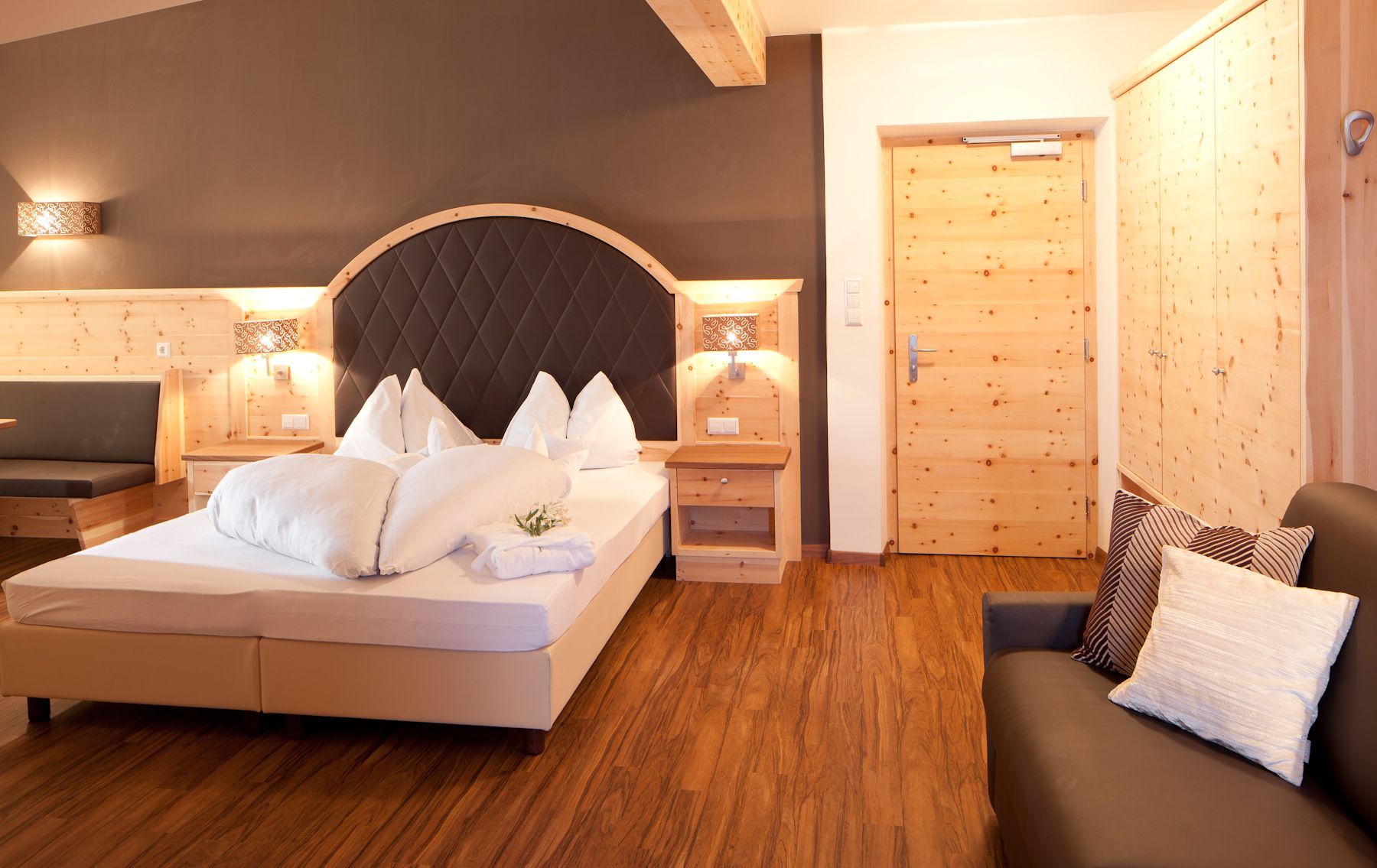 Schlafbereich der Sonneck Suite – Hotel Am Sonneck